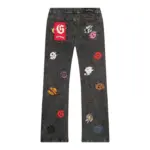 Godspeed Allover Logo Embroidered Denim Jeans