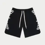 Black Streetwear Shorts – Oversized Drawstring Casual Sweat Shorts