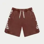 Brown Vintage Wash Streetwear Shorts