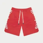 Red Streetwear Shorts – Oversized Drawstring Casual Sweat Shorts