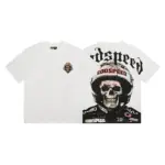 Godspeed Racing Skull Helmet Graphic T-Shirt – White