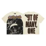 Godspeed Astronaut Skull Graphic T-Shirt – Beige