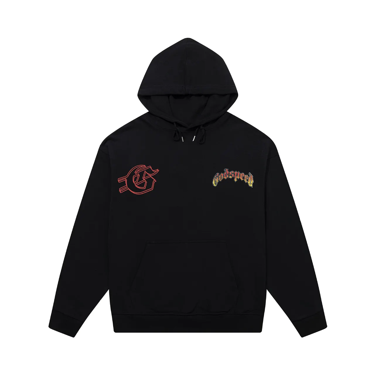 14 GODSPEED “Dual Skull” Graphic Hoodie – Black - Image 1