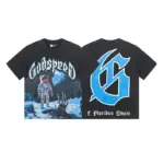 Godspeed Astronaut Vintage T-Shirt – Washed Black