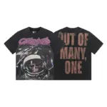 Godspeed Space Skull Vintage T-Shirt – Washed Black