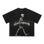 Godspeed Surf Skeleton T-Shirt – Black - Image 3