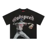 Godspeed Baseball Skeleton T-Shirt – Black - Image 2