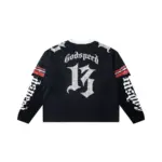 Godspeed Skull Mesh Layered Long Sleeve Jersey – Black Red Stripe Edition