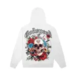 GODSPEED “Floral Skull” Graphic Hoodie – White - Image 2