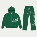 Godspeed Gothic Zip Hoodie & Sweatpants Set – Forest Green