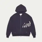 Godspeed Gothic Logo Zip Hoodie & Sweatpants Set – Navy - Image 3
