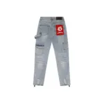 Godspeed Light Wash Embroidered Cargo Denim Jeans